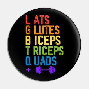 Lats Glutes Biceps Triceps Quads Lgbtq Pin