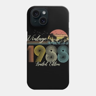 Vintage 1988 Limited Edition Men Women 32 Birthday Phone Case