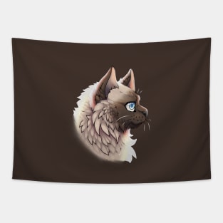 Chocolate Point British Longhair Side Portrait Tapestry
