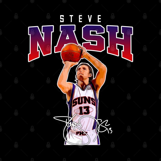Steve Nash Basketball Legend Signature Vintage Retro 80s 90s Bootleg Rap Style by CarDE