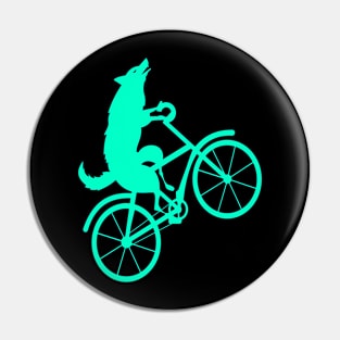 Wolf bicycle nice cute cool colorful Pin