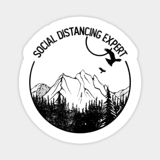 SOCIAL DISTANCING EXPERT HIKING MOUNTAINS Magnet