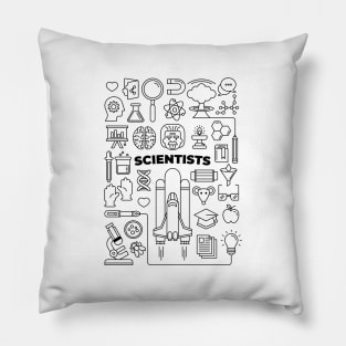 Profession Pattern-Scientists Pillow