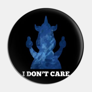 I Dont Care Middle Finger Pin