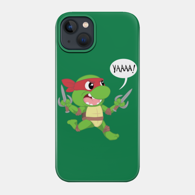 Cute Tiny Raphael's Battle Yell - Turtle Power - Phone Case