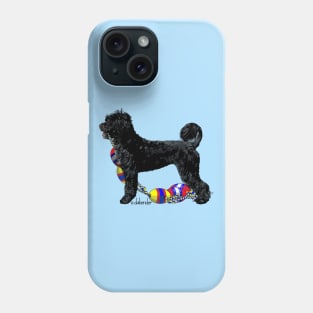 Portuguese Water Dog Retriever with Float Line Phone Case