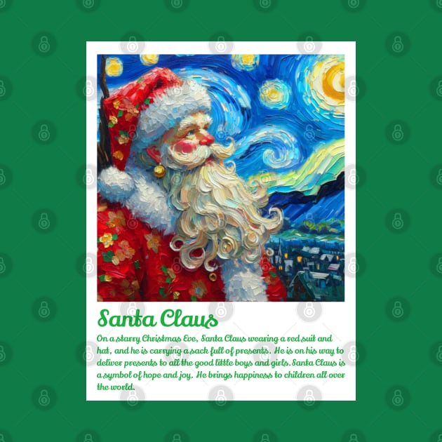 Santa Claus in starry night by FUN GOGH