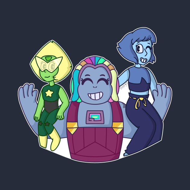 Steven Universe, Bismuth Lapis and Peridot by Snorg3