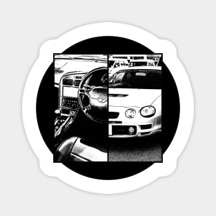 TOYOTA CELICA GT-FOUR ST205 Black 'N White 5 Magnet