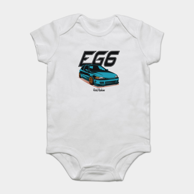 Civic Eg6 Blue Honda Onesie Teepublic