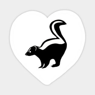 Skunk Heart White for Skunk Lovers Magnet