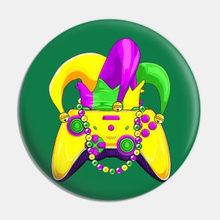 Funny Gaming Mardi Gras Video Game Pin