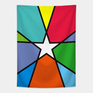 Colorful Star Rainbow Color Flat Poster Tapestry