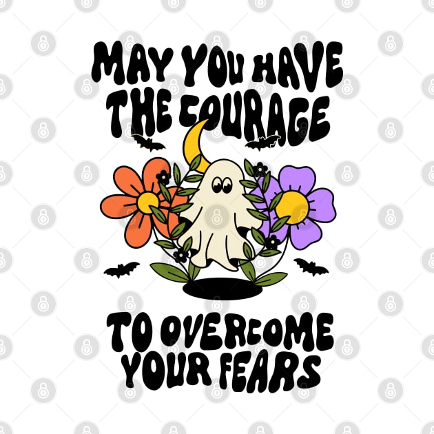 Overcome your fears spooky ghost design by themindfulbutterfly