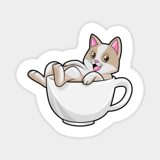 Cat Tea cup Magnet