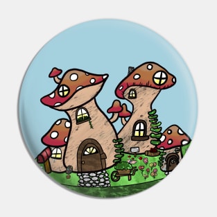 mushroom village Pin