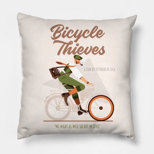 Bicycle Thieves - Alternative Movie Poster Pillow