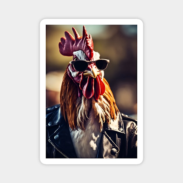 funny rooster Magnet by helintonandruw