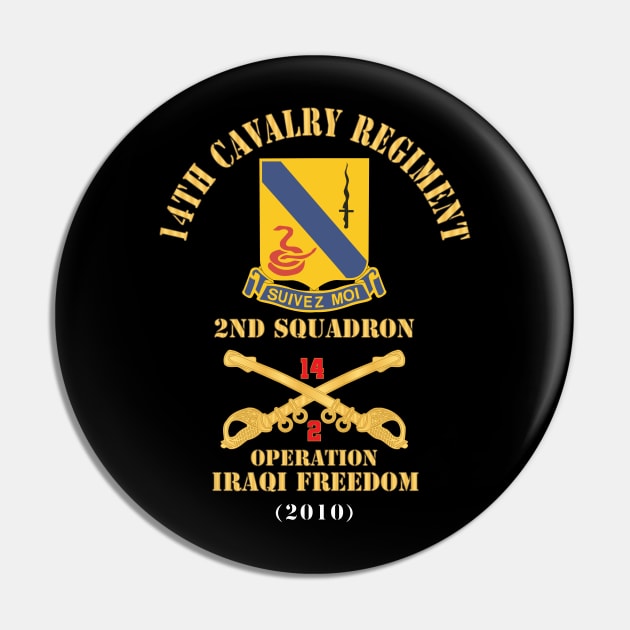 Army - 14th Cavalry Regiment w Cav Br - 2nd Squadron - Operation Iraqi Freedom - 2010 - Red Txt X 300 Pin by twix123844