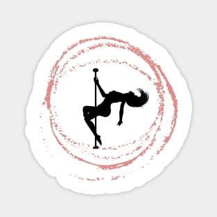 Light Pink Circle - Poledance art Magnet