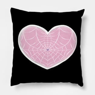 Pastel Spider Web Heart Pillow