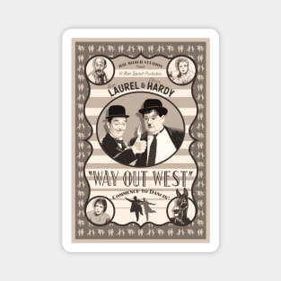 Laurel & Hardy - Way Out West (Sepia) Magnet