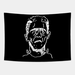 Frankenstein Drawing Tapestry