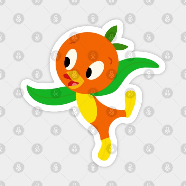 Orange bird Magnet by Hundred Acre Woods Designs