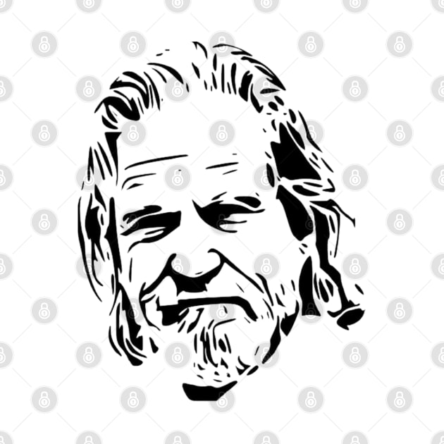 Jeff Bridges Stencil by MarkRame