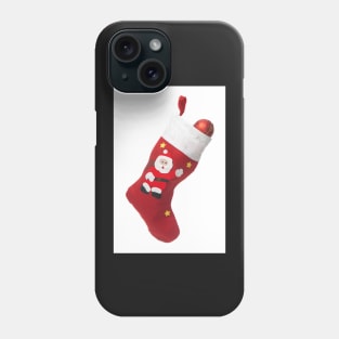 Santa's white and red stocking Phone Case