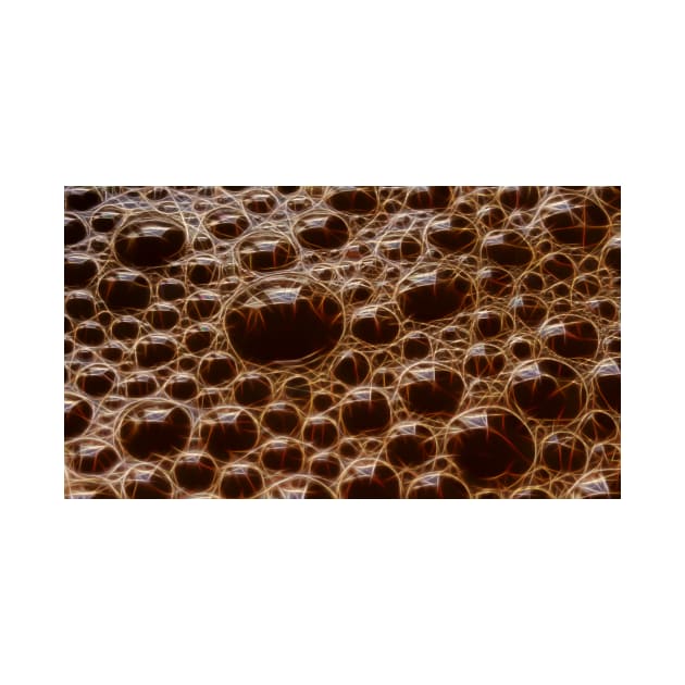 many temporary frothy brown coffee bubbles by mister-john