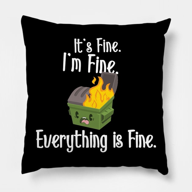 Dumpster Fire Pillow by MindsparkCreative