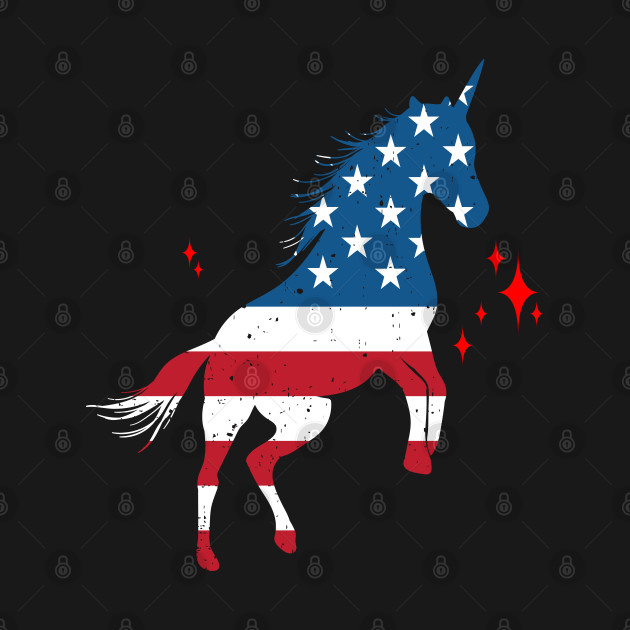 Disover 4th Of July Unicorn | American Flag - 4th Of July Gift - T-Shirt