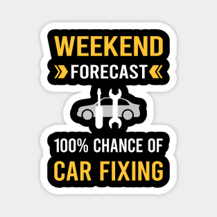 Weekend Forecast Car Fixing Repair Magnet