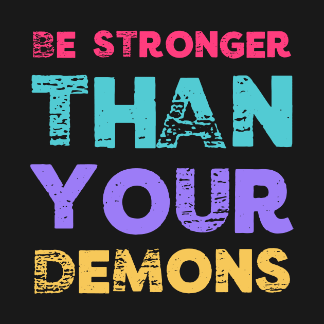 Be Stronger Than Your Demons Inspiring Motivational Sober Gym Gifts by gillys