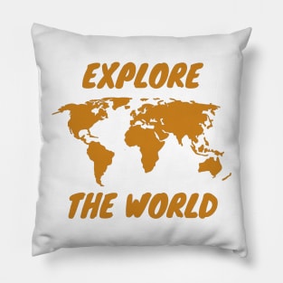 Explore the world map Pillow