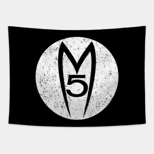 Speed Racer - Mach 5 - Circle - Vintage Retro Distressed - White Tapestry