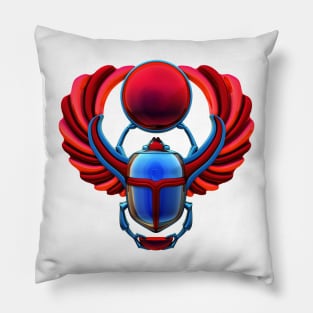 Colorful Egyptian Scarab Pillow