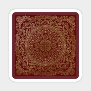 Mandala Royal - Red & Gold Magnet