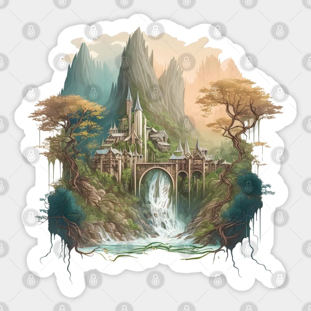 The Last Homely House - Waterfall - Fantasy - Lord Of The Rings