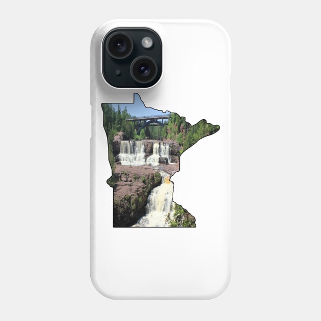 Minnesota State Outline (Gooseberry Falls State Park) Phone Case by gorff