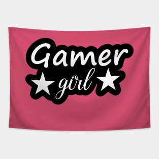 Gamer Girl black and white Design for Girls and Gamers Tapestry