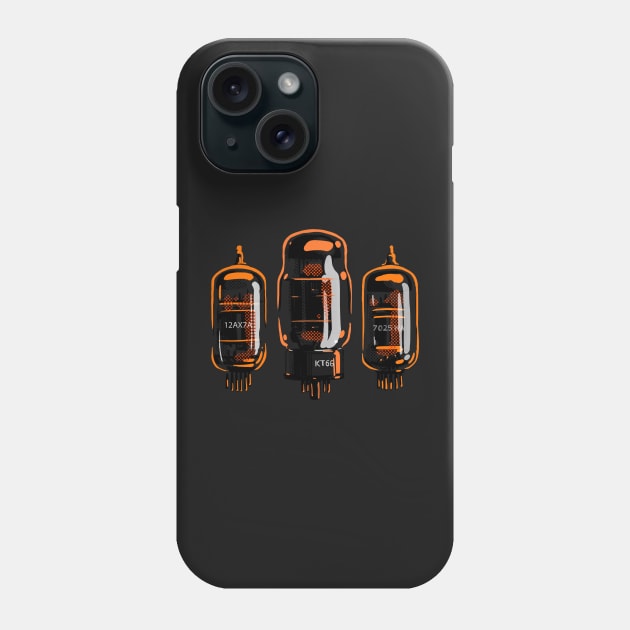 The holy trinity of amplifier vacuum tubes Phone Case by SerifsWhiskey