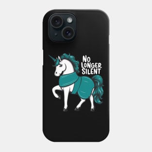 No Longer Silent, Unicorn, Sexual Assault Awareness Month Phone Case