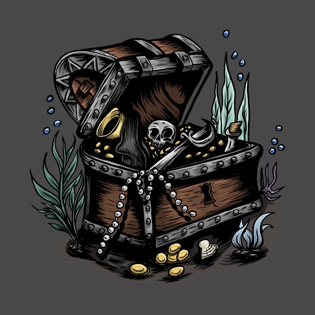 pirates treasure box by Arjanaproject