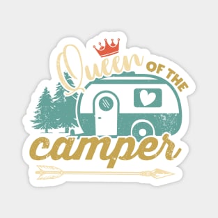 Queen Of The Camper Funny Camping Girl Magnet