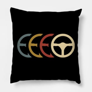 Retro Steering Wheel Design Pillow