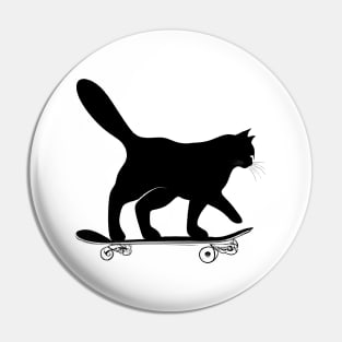 Skater Cat Pin