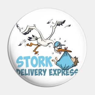 The stork express - Baby boy edition Pin