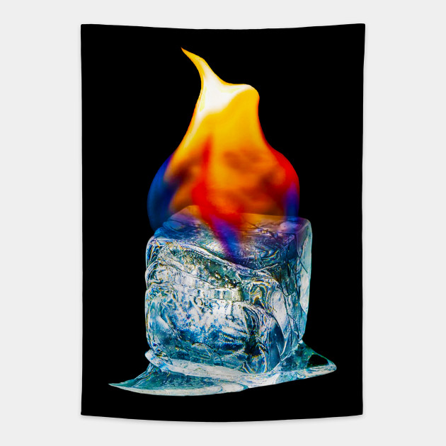 Ice Cube in Fire - Ice In Fire - Tapestry | TeePublic